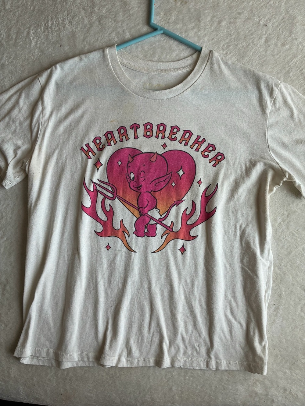 Heartbreaker Graphic Short-Sleeve Tee in White